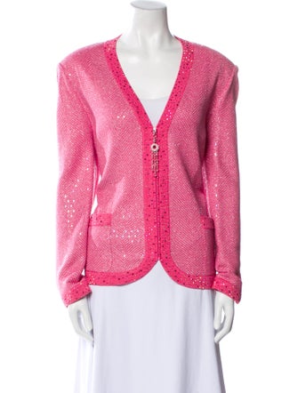 St. John Evening Tweed Pattern Evening Jacket