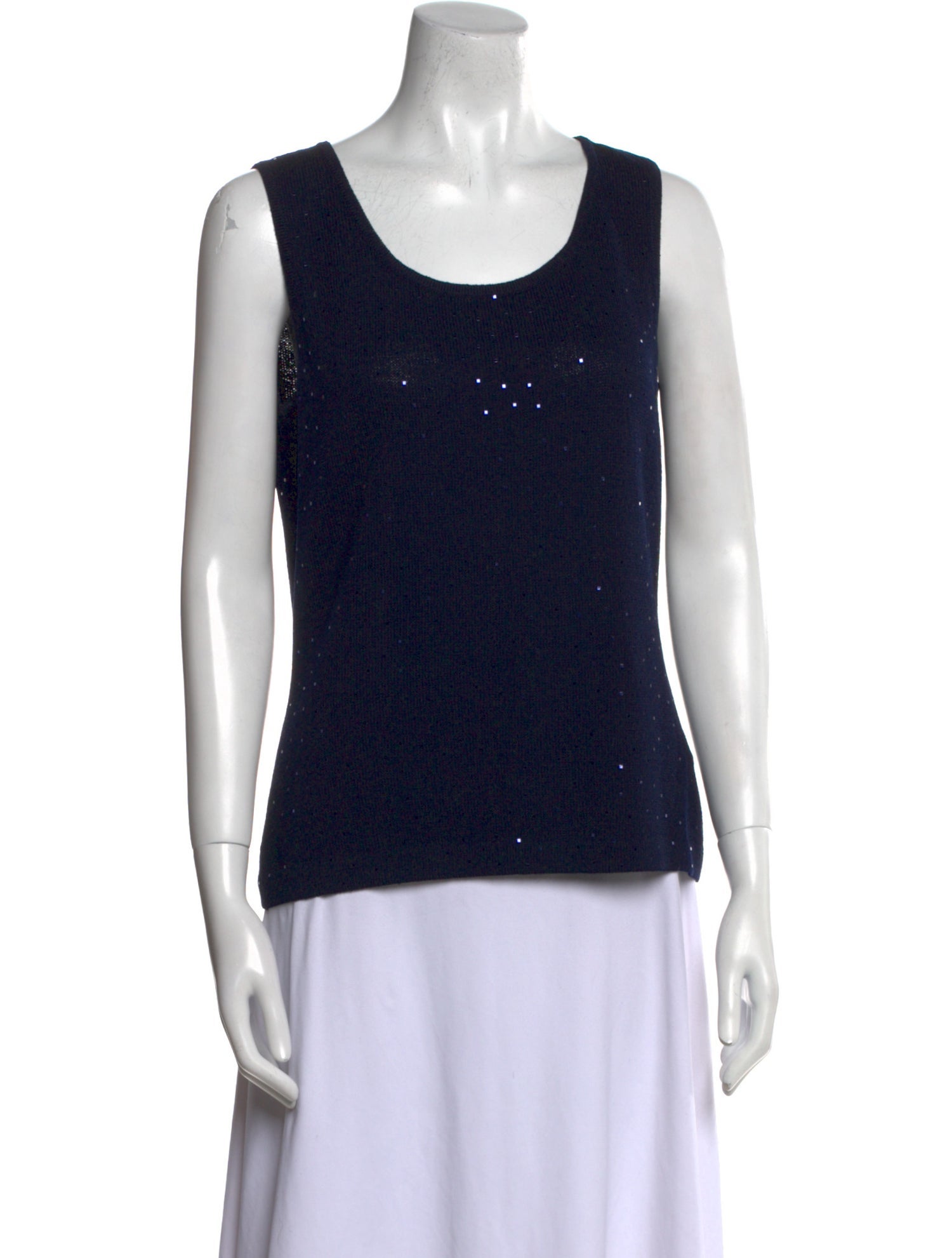 St. John Evening Wool Scoop Neck Top