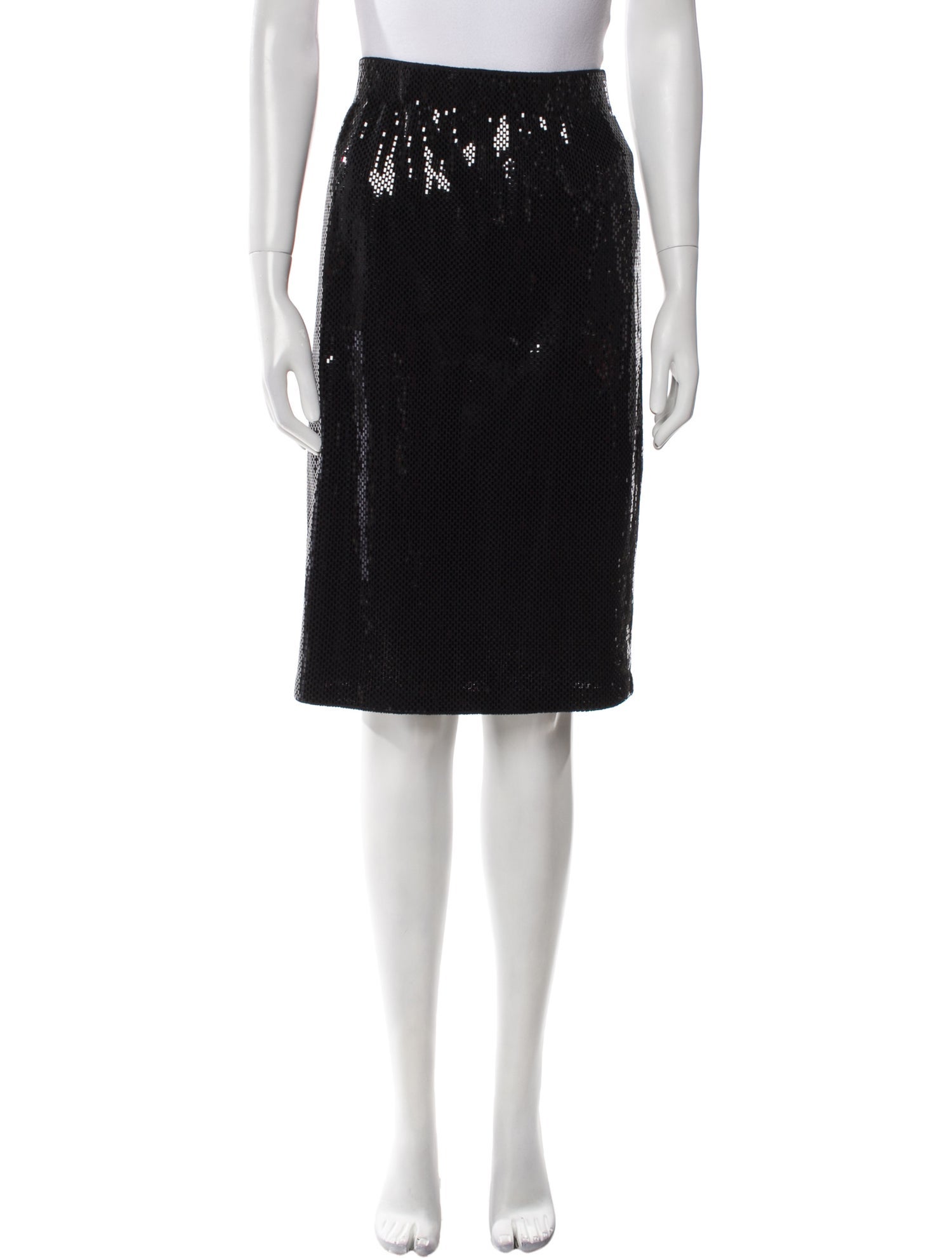 St. John Evening Sequin Embellishments Knee-Length Skirt