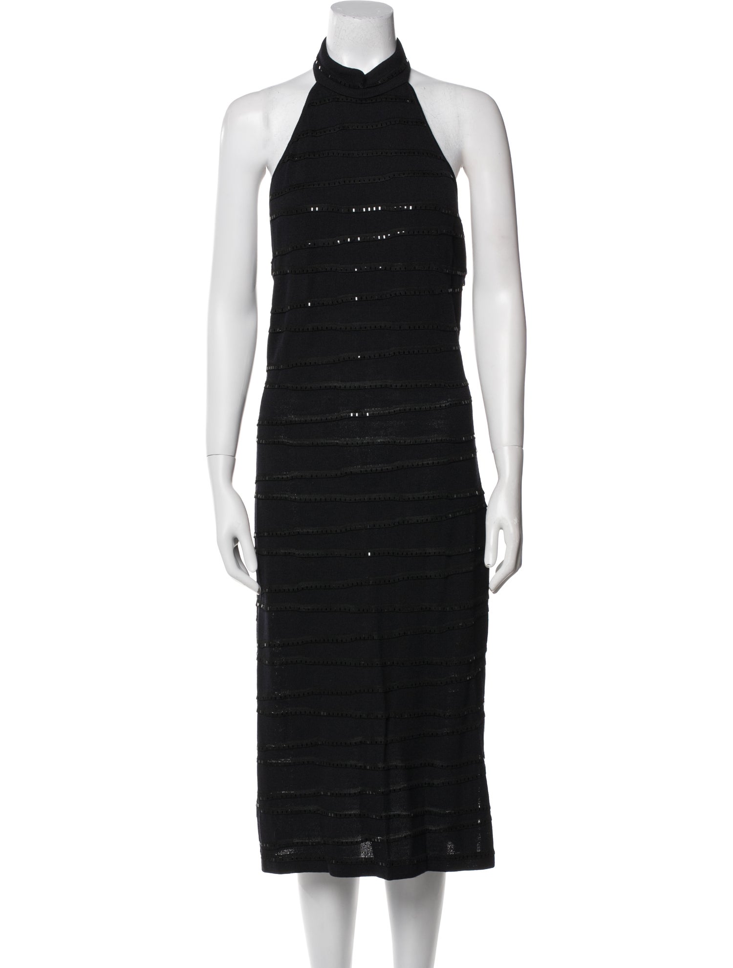 St. John Evening Mock Neck Mini Dress