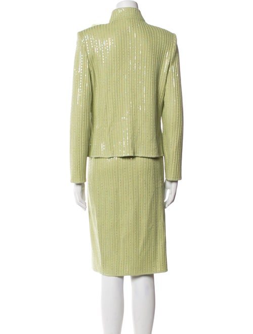 St. John Evening Sequin Embellishments Skirt Set