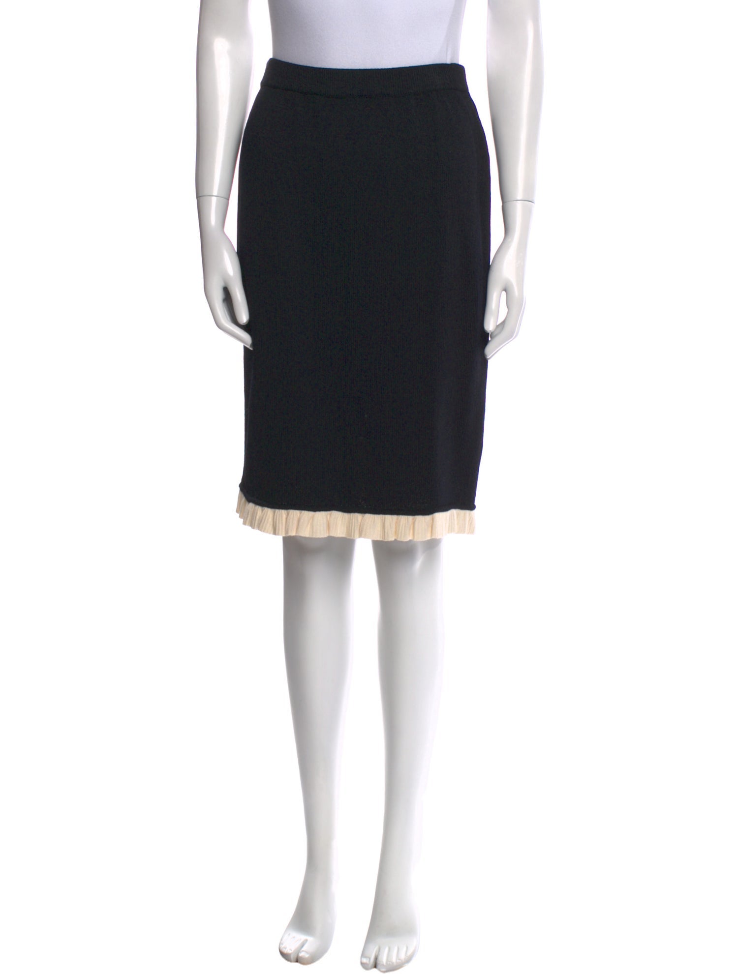 St. John Evening Studded Accents Knee-Length Skirt