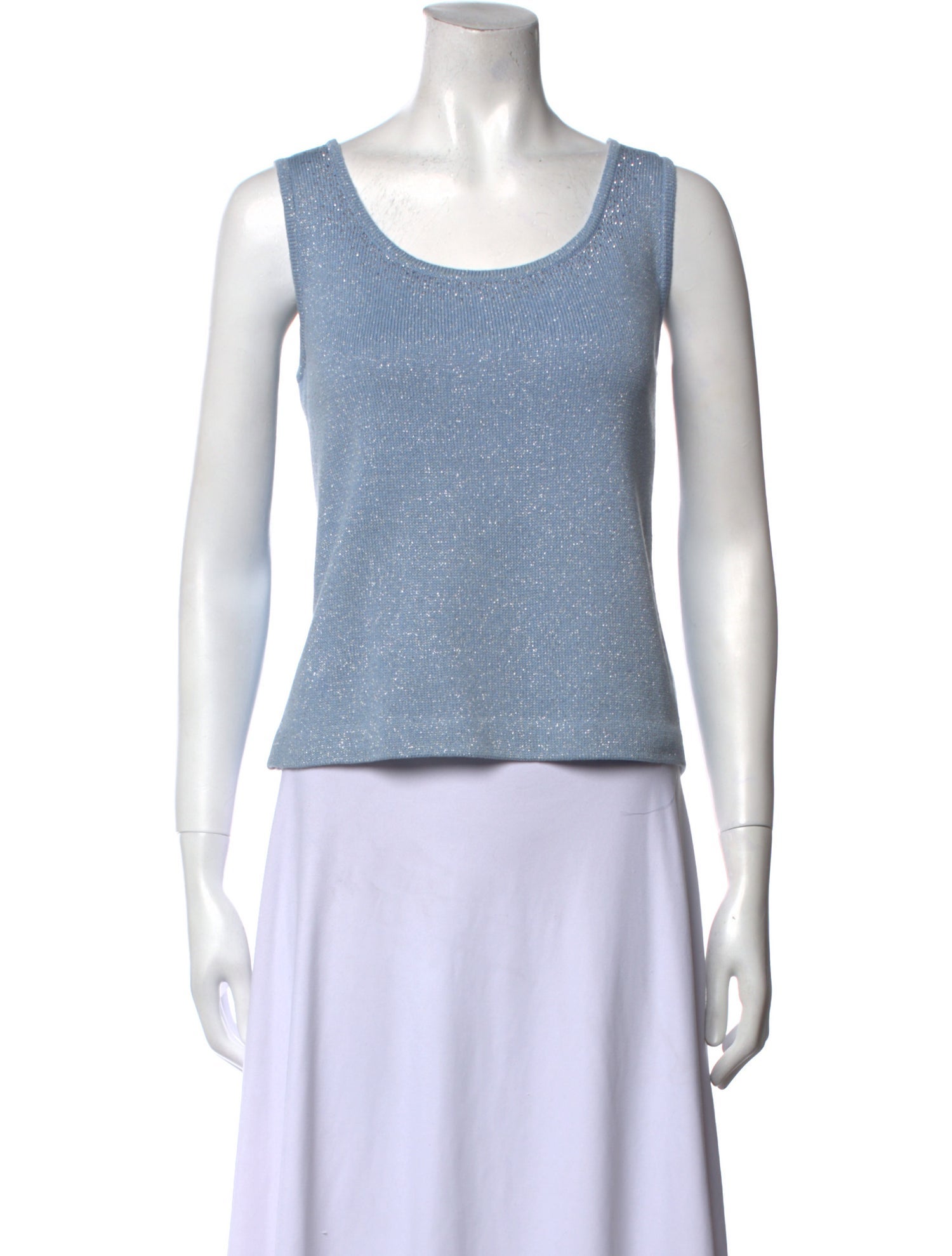 St. John Evening Scoop Neck Sleeveless Top