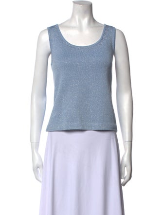 St. John Evening Scoop Neck Sleeveless Top