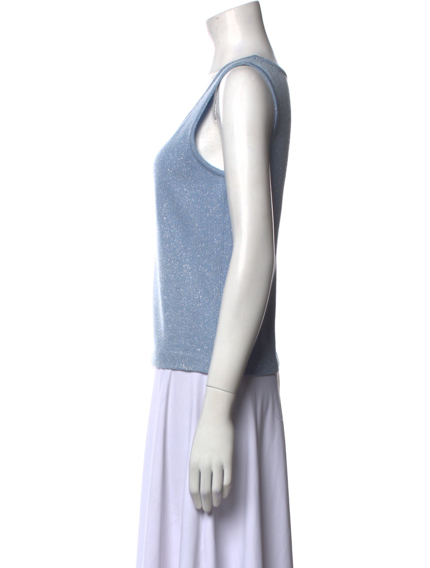 St. John Evening Scoop Neck Sleeveless Top