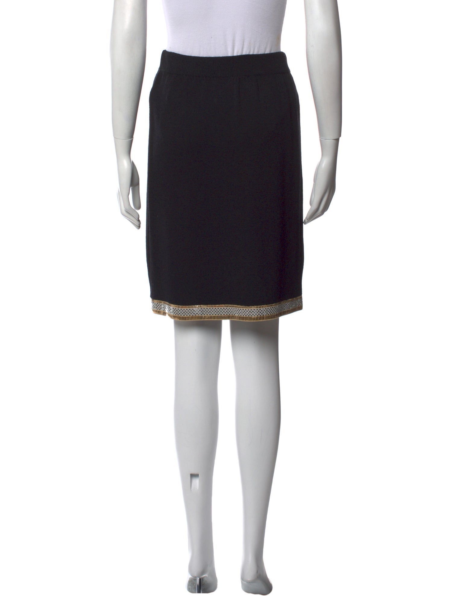 St. John Evening Sequin Embellishments Knee-Length Skirt