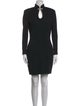 St. John Evening Mock Neck Mini Dress