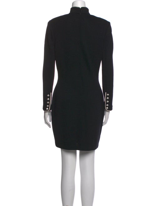 St. John Evening Mock Neck Mini Dress