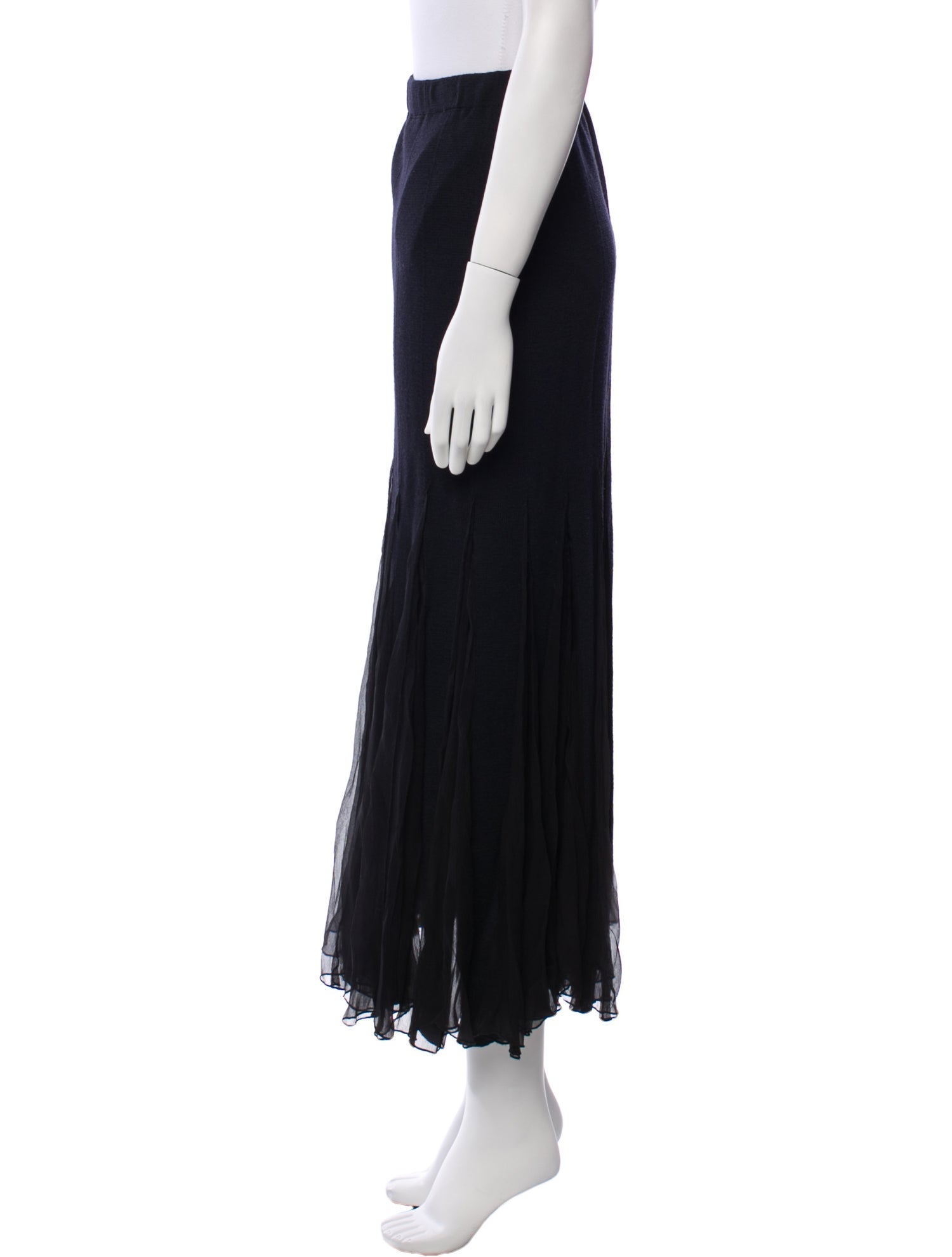 St. John Evening Ruffle Embellishment Midi Length Skirt