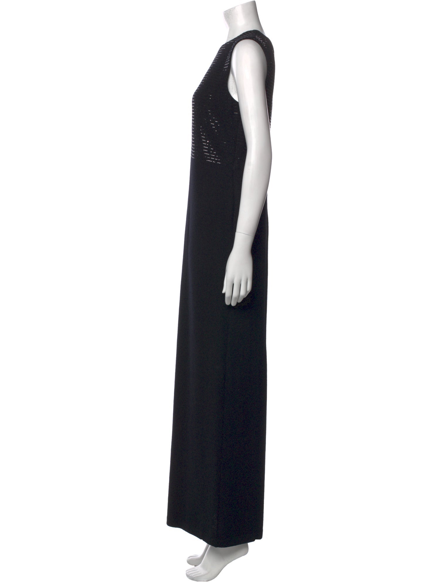 St. John Evening Crew Neck Long Dress