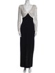 St. John Evening V-Neck Long Dress