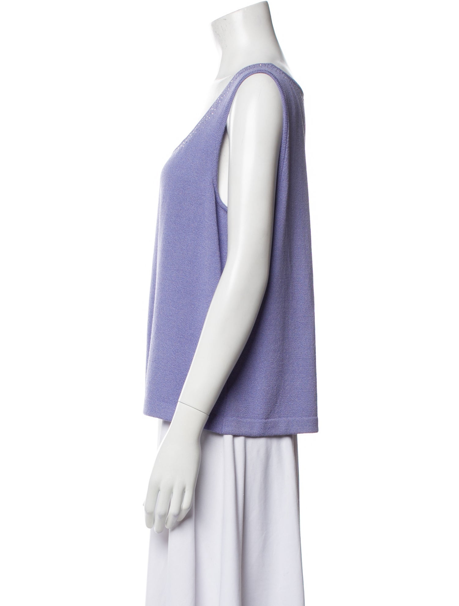 St. John Evening Scoop Neck Sleeveless Top