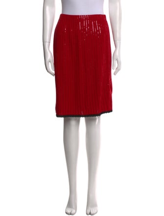 St. John Evening Wool Knee-Length Skirt