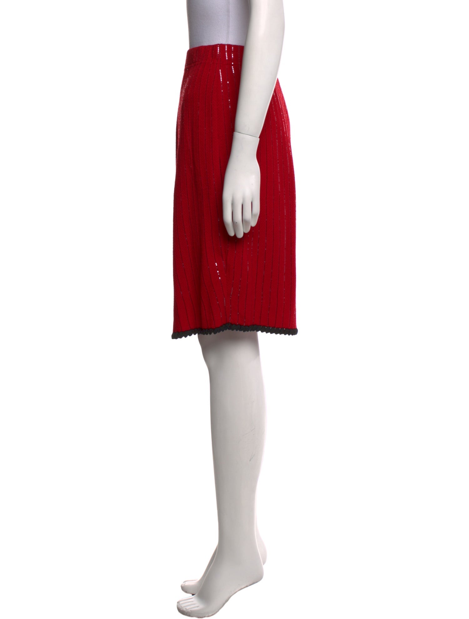 St. John Evening Wool Knee-Length Skirt
