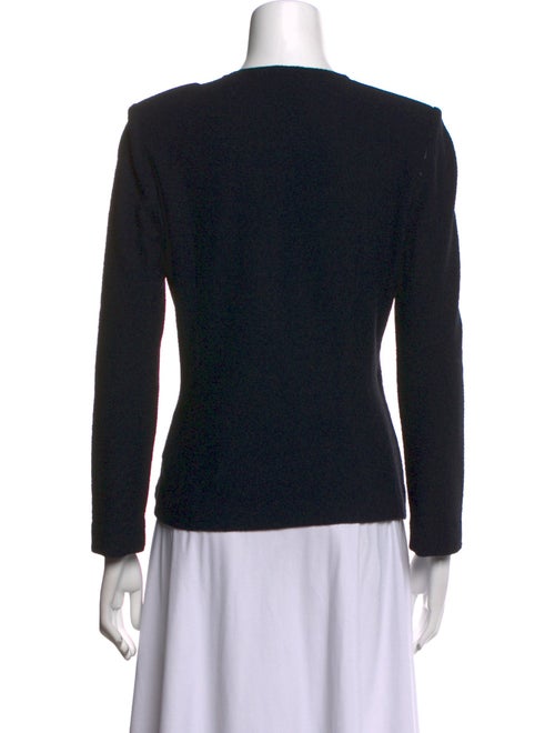 St. John Evening V-Neck Long Sleeve Blouse