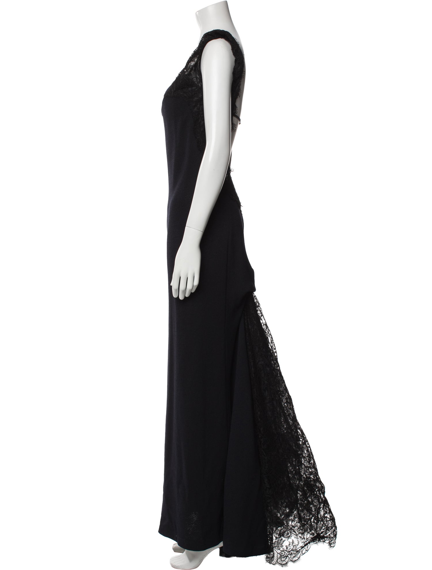 St. John Evening Square Neckline Long Dress