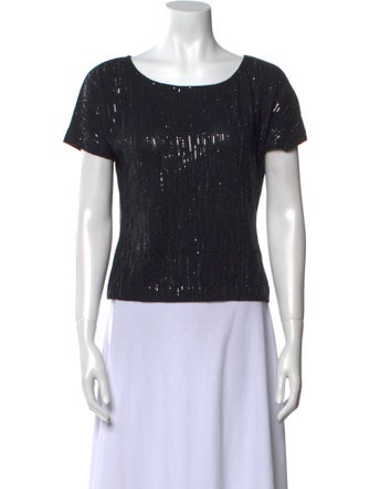 St. John Evening Scoop Neck Short Sleeve T-Shirt