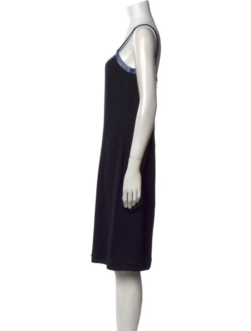 St. John Evening Scoop Neck Knee-Length Dress