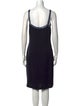 St. John Evening Scoop Neck Knee-Length Dress