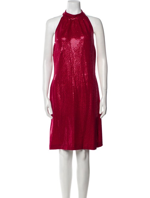 St. John Evening Halterneck Knee-Length Dress