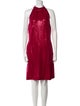 St. John Evening Halterneck Knee-Length Dress