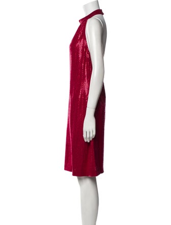 St. John Evening Halterneck Knee-Length Dress
