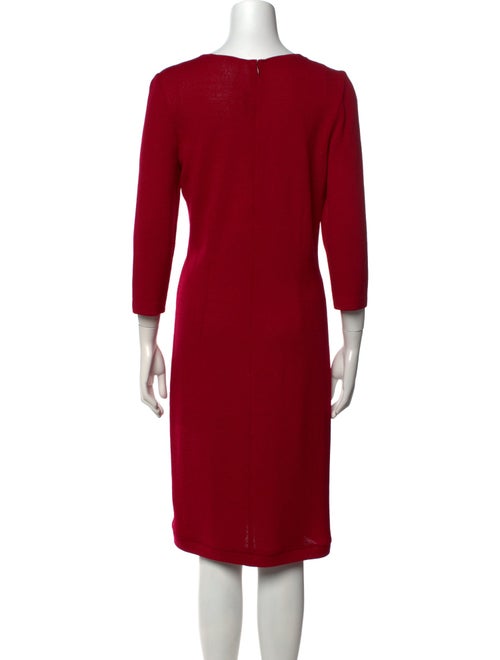 St. John Evening V-Neck Knee-Length Dress