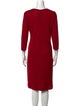 St. John Evening V-Neck Knee-Length Dress