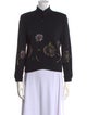 St. John Evening Patterned Mock Neck Sweater