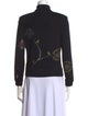 St. John Evening Patterned Mock Neck Sweater