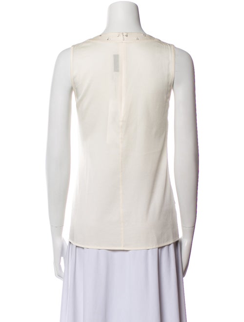 St. John Evening Silk Polka Dot Print Button-Up Top