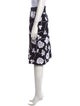 St. John Evening Floral Print Knee-Length Skirt