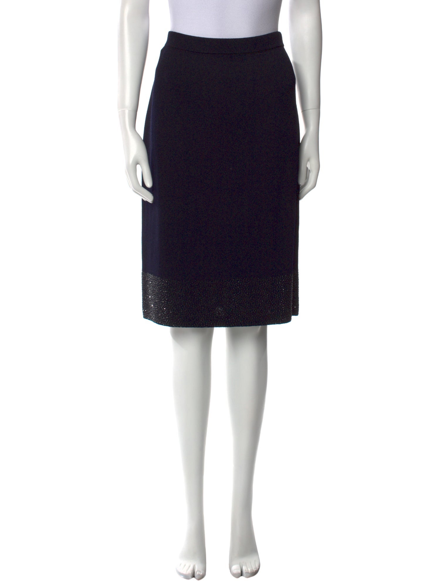 St. John Evening Wool Knee-Length Skirt