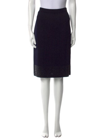 St. John Evening Wool Knee-Length Skirt