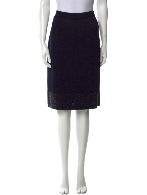 St. John Evening Wool Knee-Length Skirt