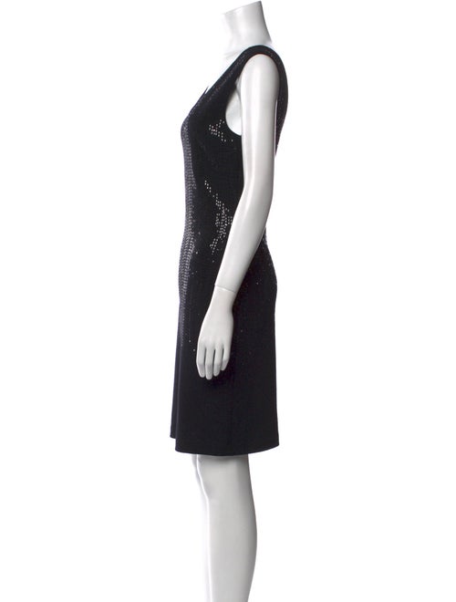 St. John Evening V-Neck Mini Dress