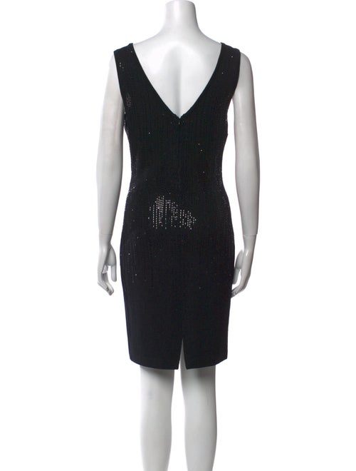 St. John Evening V-Neck Mini Dress