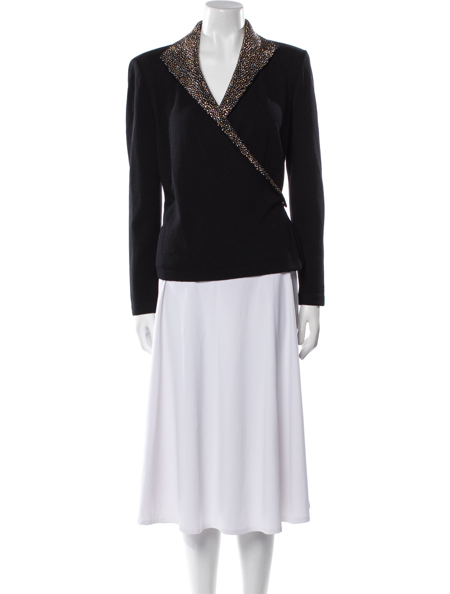 St. John Evening Colorblock Pattern Evening Jacket