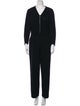 St. John Evening Wool V-Neck Jumpsuit
