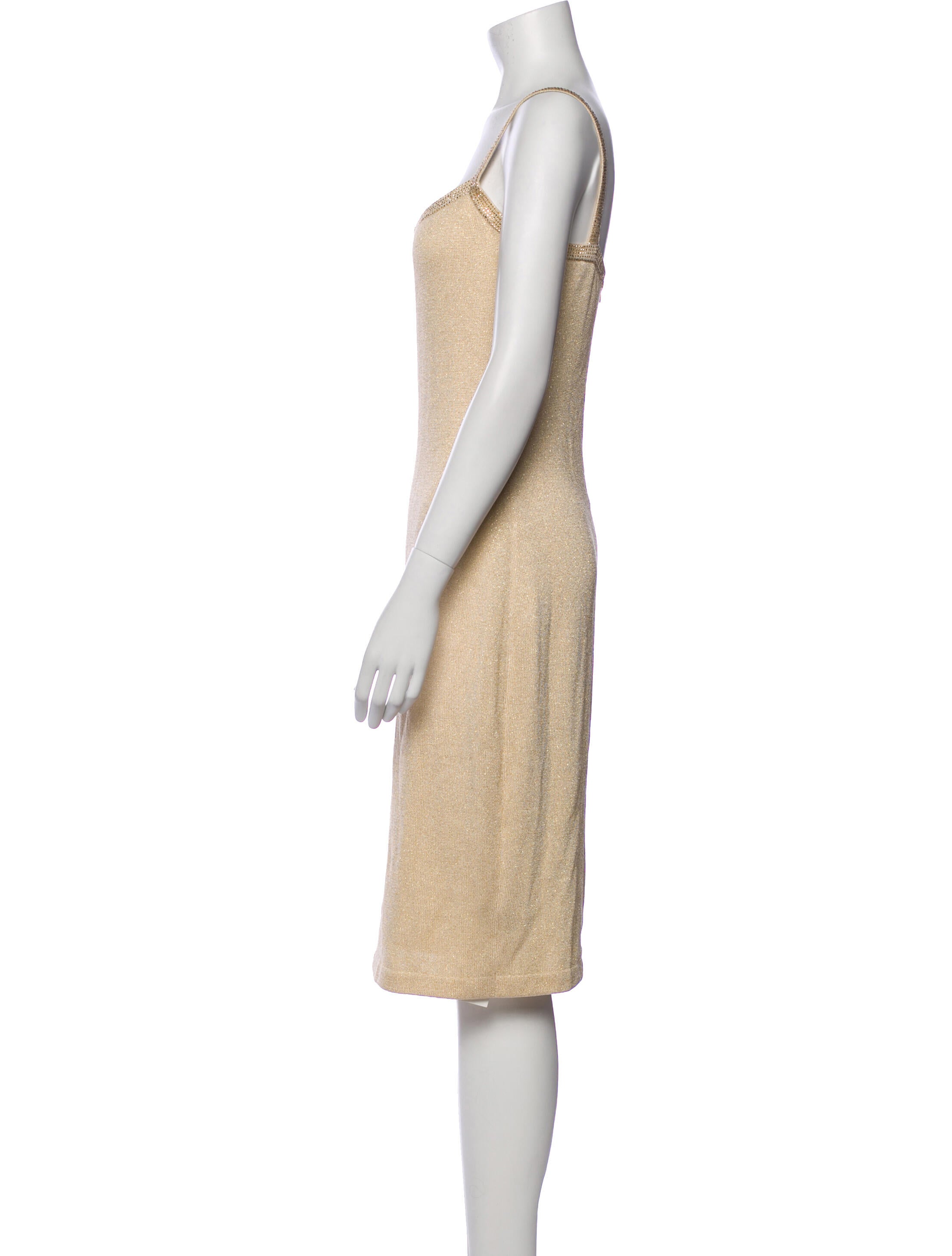 St. John Evening Wool Knee-Length Dress