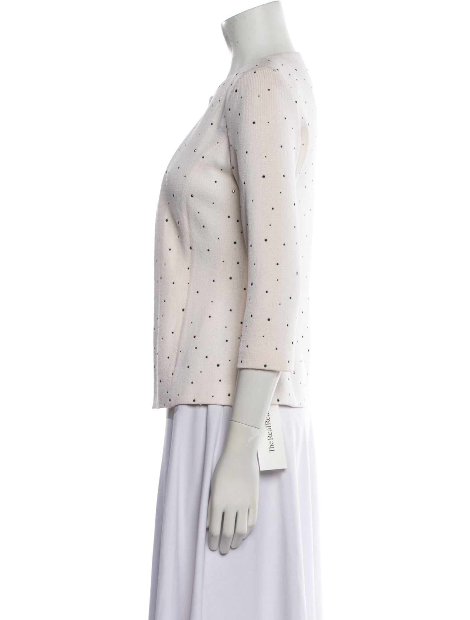 St. John Evening Wool Polka Dot Print Evening Jacket