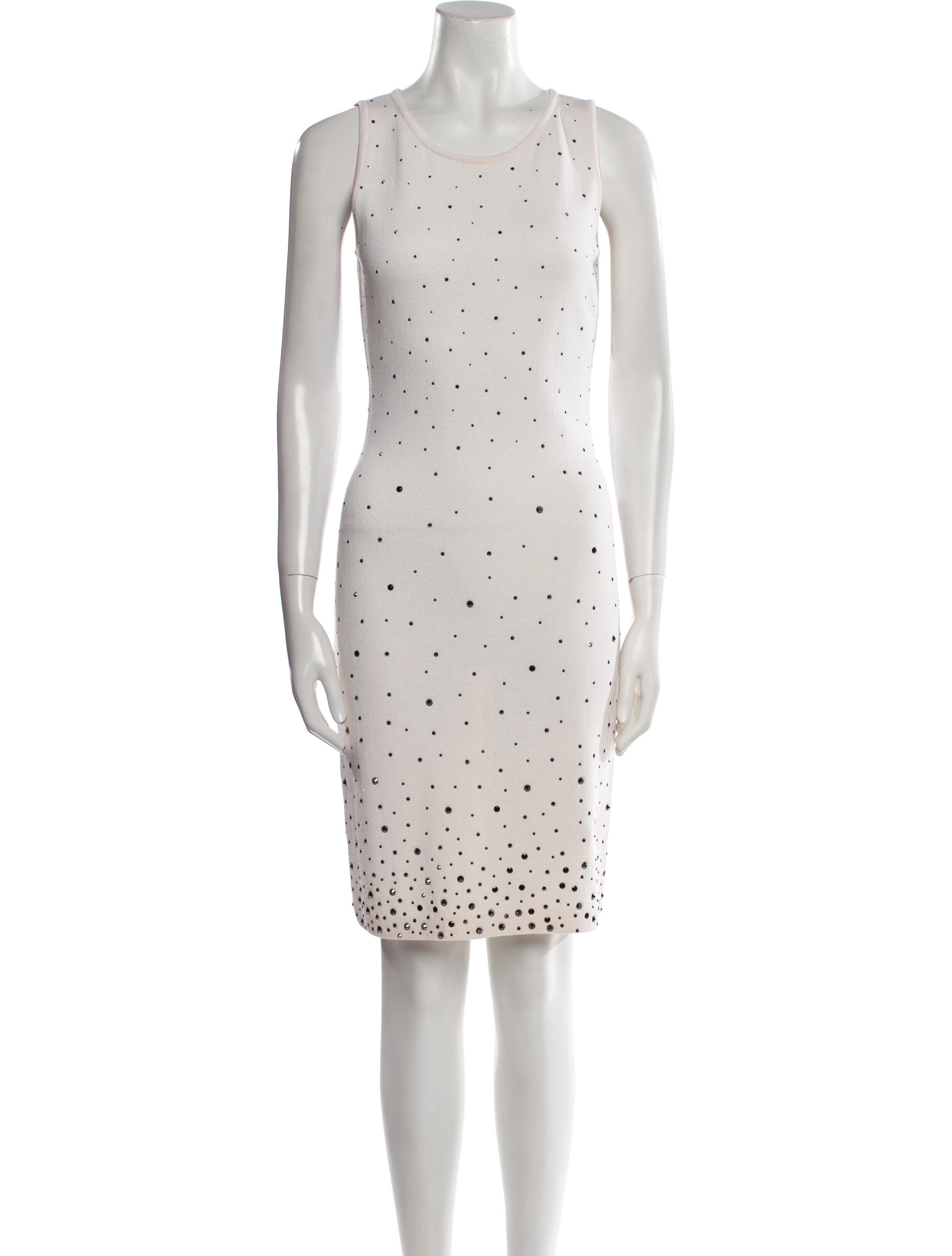 St. John Evening Wool Knee-Length Dress