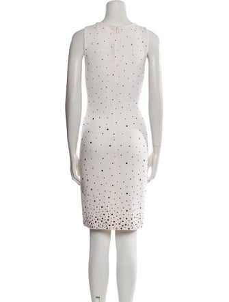 St. John Evening Wool Knee-Length Dress