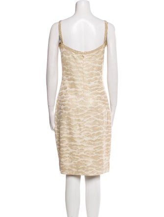 St. John Evening Wool Knee-Length Dress