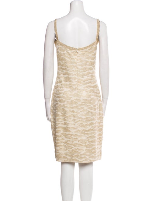 St. John Evening Wool Knee-Length Dress