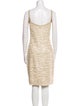 St. John Evening Wool Knee-Length Dress