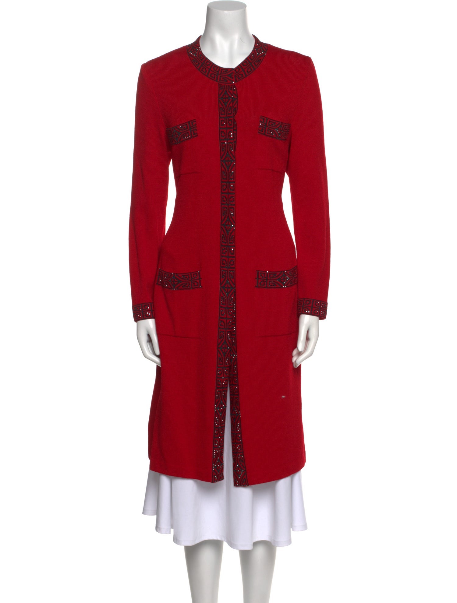 St. John Evening Wool Crew Neck Sweater