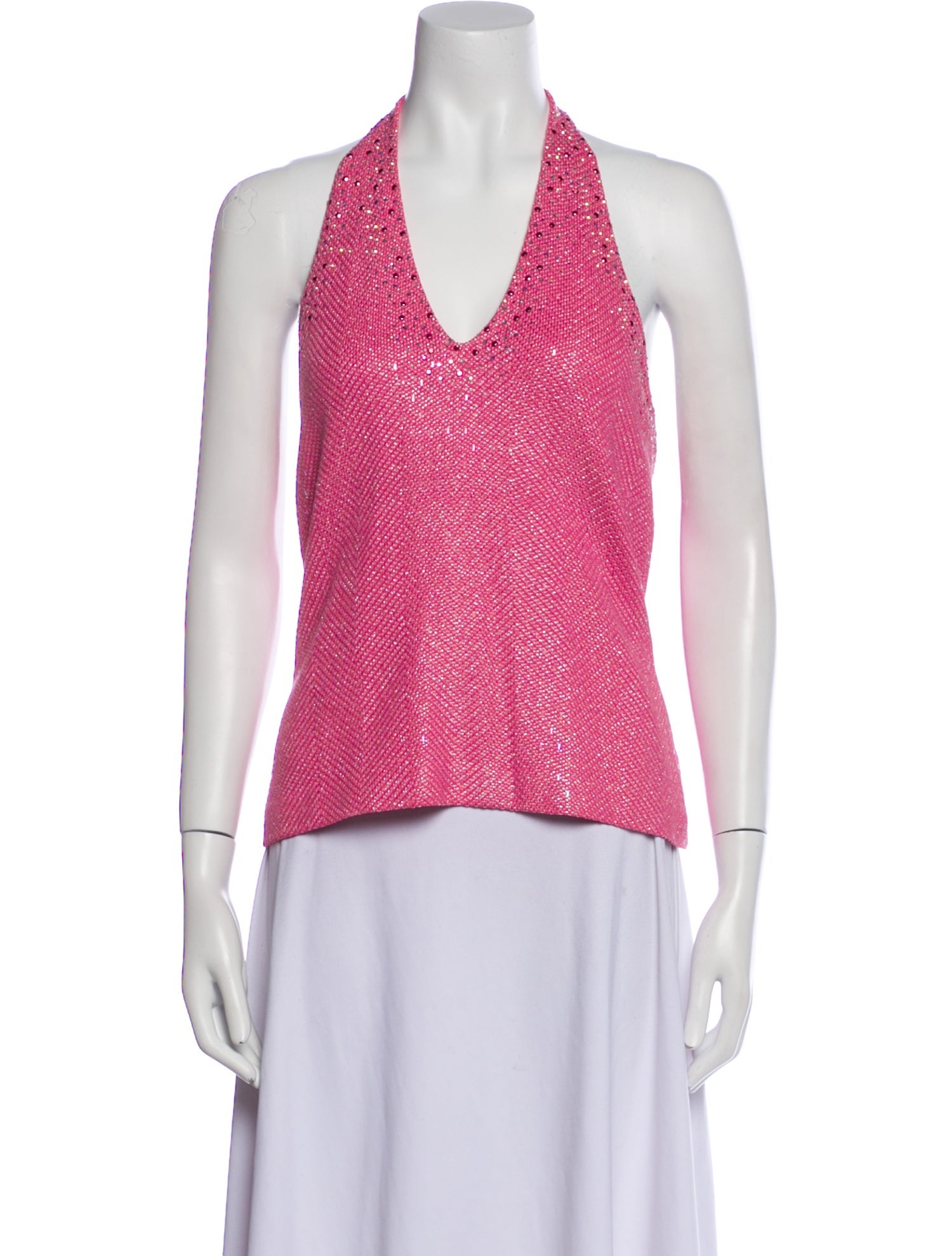 St. John Evening Halterneck Sleeveless Top