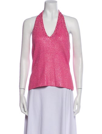 St. John Evening Halterneck Sleeveless Top