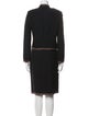 St. John Evening Wool Bow Accents Skirt Suit